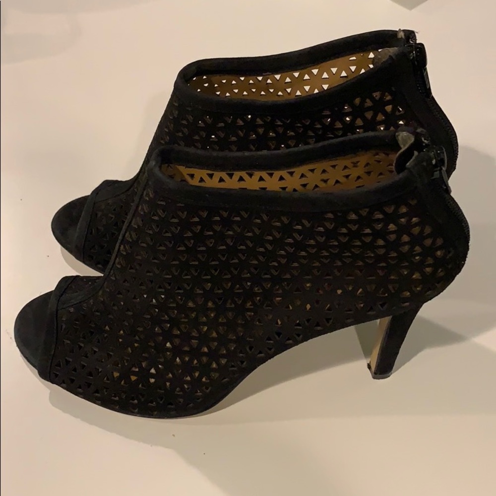 Red Saks Fifth Avenue suede boots